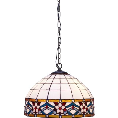 Ceiling pendant with chain and screen Tiffany diameter 40cm Museum Series LG286199