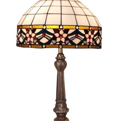 Lampada da tavolo con forma Tiffany e schermo diametro 40cm Serie Museum LG286322
