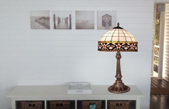 Lampe de table avec forme Tiffany et écran diamètre 40cm Museum Series LG286322 2