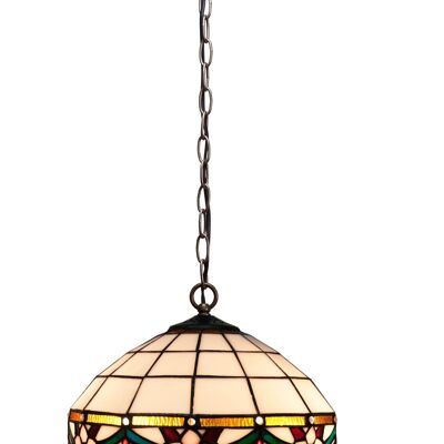 Deckenanhänger mit Kette und Schirm Tiffany Durchmesser 30 cm Museumsserie LG286499