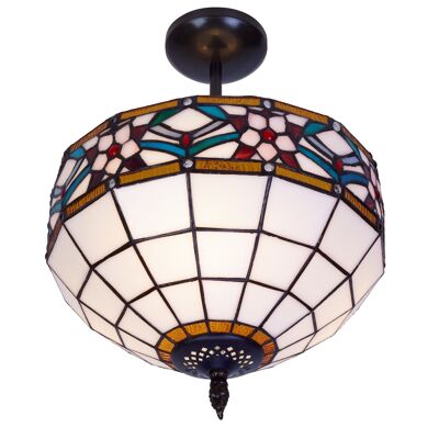 Low ceiling lamp with Tiffany screen, indirect light, diameter 30cm Museum Series LG286544