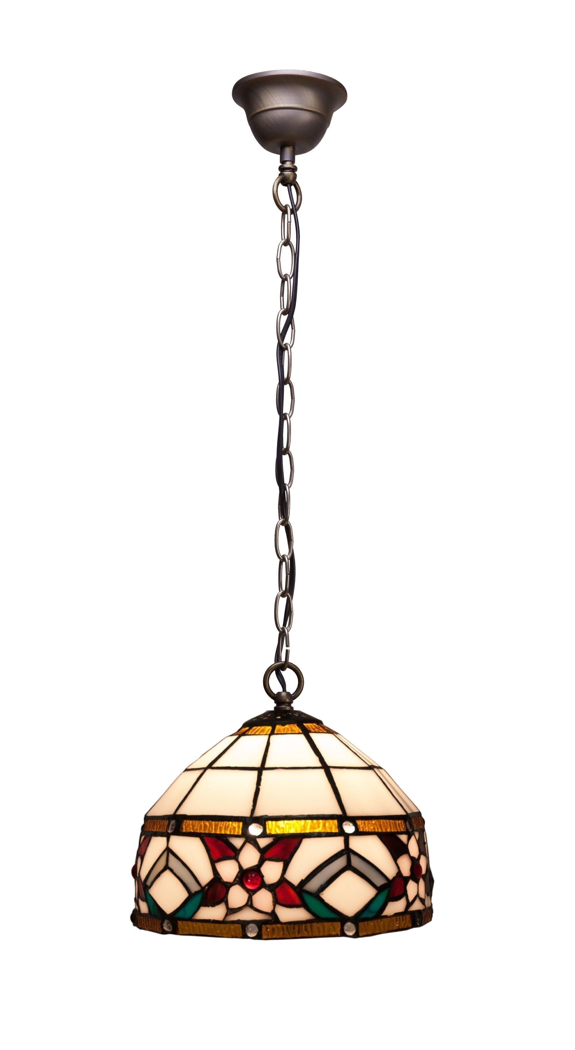 Deckenanhänger mit Kette und Schirm Tiffany Durchmesser 20cm Museumsserie LG286799