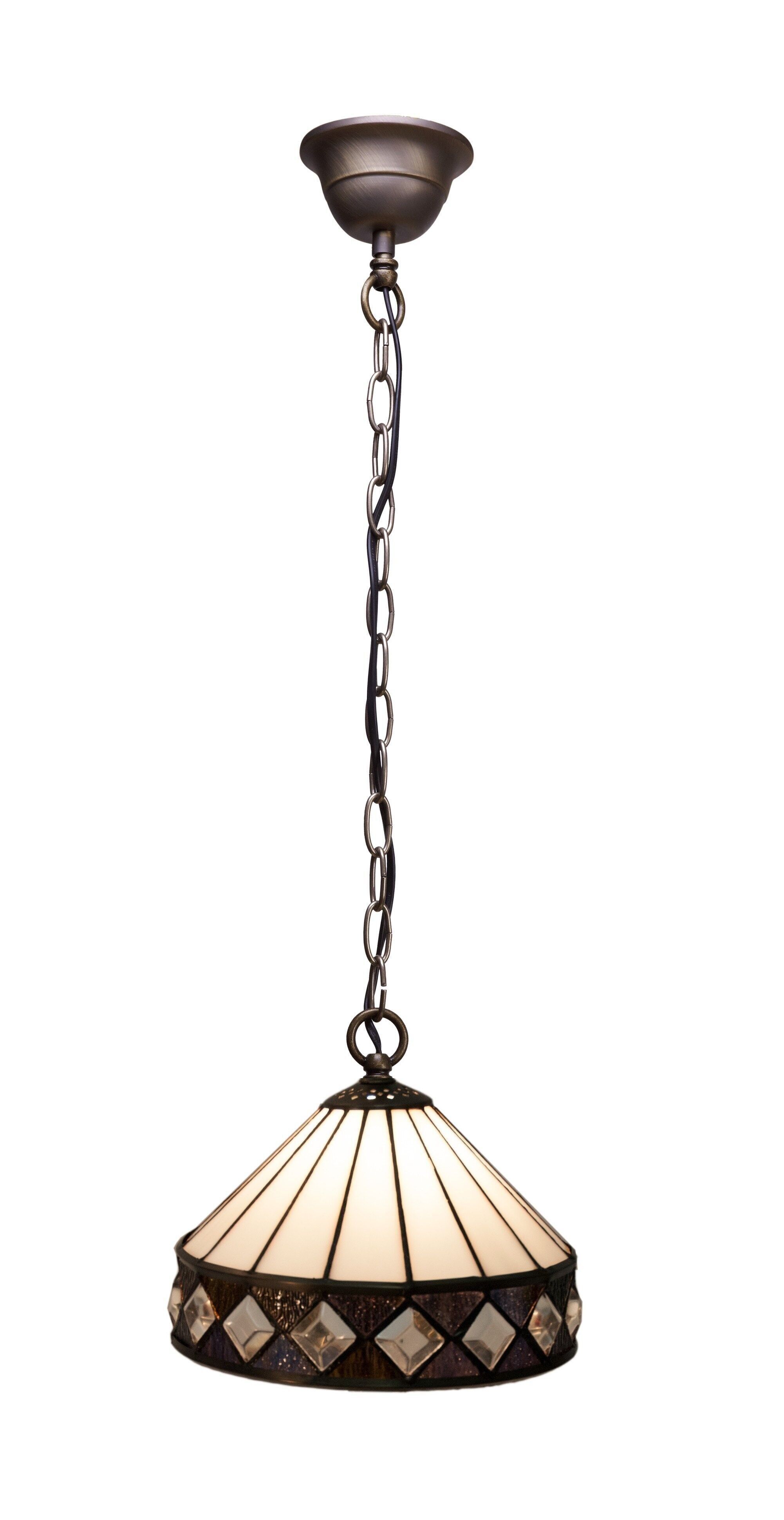 Deckenanhänger kleinerer Durchmesser 20 cm mit Tiffany-Kette Ilumina Serie LG290799