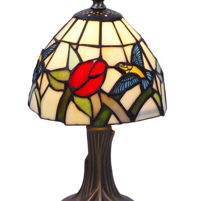 Small table lamp Tiffany with hummingbird diameter 16cm Compact Series LG415000