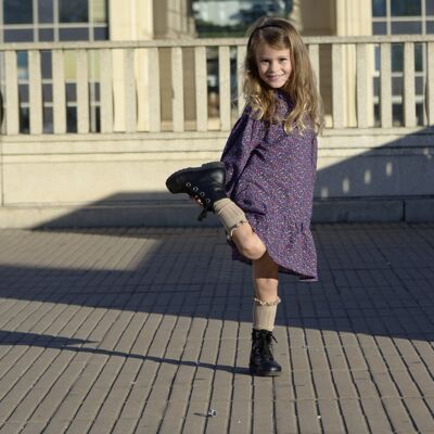 Bottines à lacets enfant - Loïs - Noir - 100% cuir