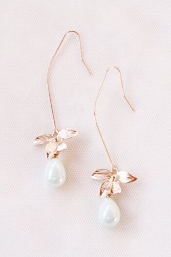 Boucles d'oreilles dorées "Elise" 1