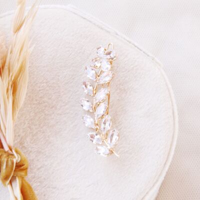 Barrette mariée zircon "Elodie"