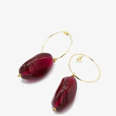 LIRILI earrings (dark red)- Sita Nevado