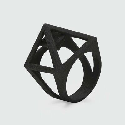 Nefertiti Ring | Nylon | Black