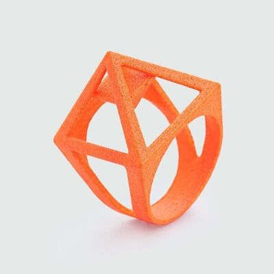 Anello Nefertiti | Nylon | Arancio neon