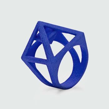 Bague Nefertiti | Nylon | Bleu royal 1