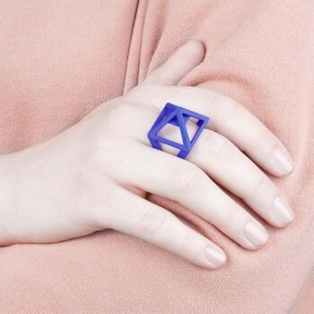 Bague Nefertiti | Nylon | Bleu royal 2