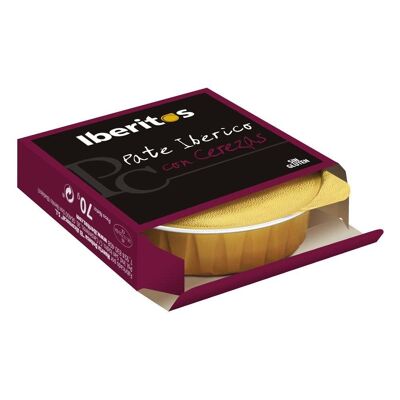 Paté Ibérico con Cerezas - Lata de 70 gr- Pack 10 Ud.