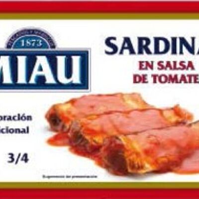 SARDINAS EN SALSA DE TOMATE 3/4 PIEZAS - PACK 24 ud
