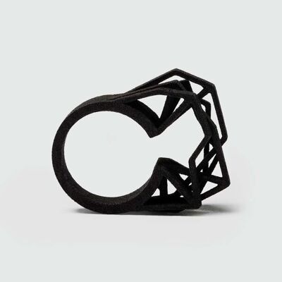 Solitaire Ring | Nylon | Black