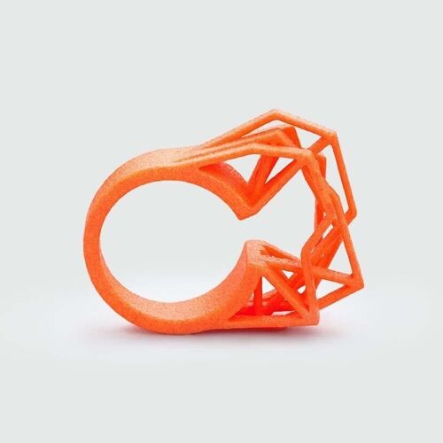 Solitaire Ring | Nylon | Neon Orange