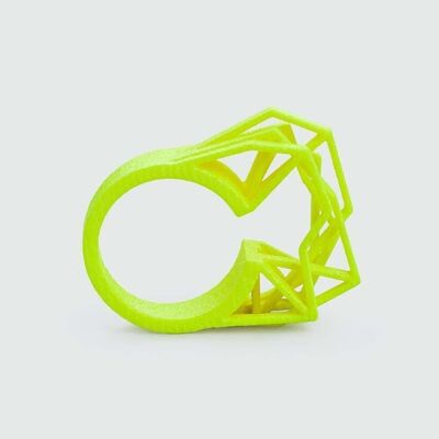 Solitaire Ring | Nylon | Neon Yellow