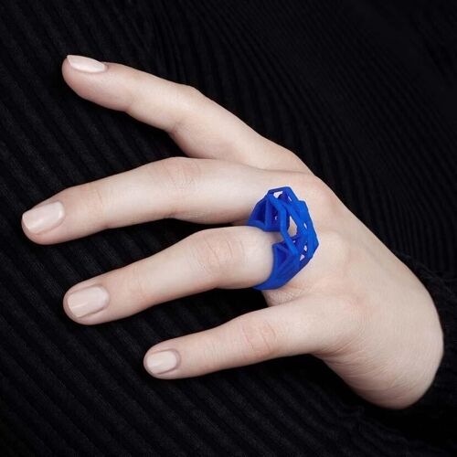 Solitaire Ring | Nylon | Statement Colors - Royal Blue