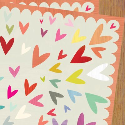 WP110 Hearts Wrapping Paper