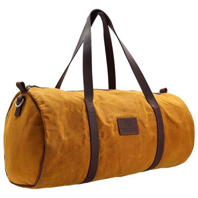 Mustard Canvas Barrel Bag