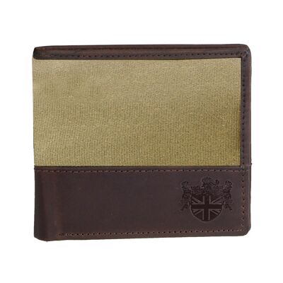 The Navigator Camel Waxed Canvas Wallet