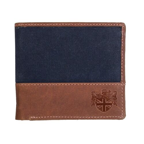 The Navigator Navy Waxed Canvas Wallet