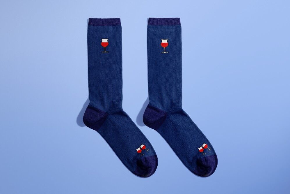 Calzini classici da vino rosso tinta unita
