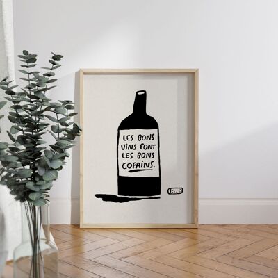 Poster Good wines make good friends