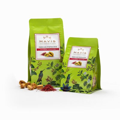 Roasted Iranian pistachios with saffron / Bag 100 gr