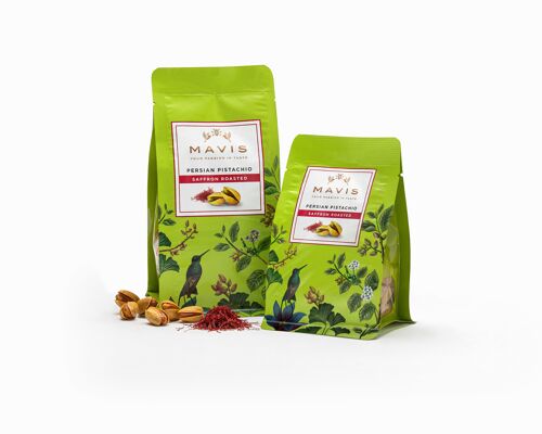 Pistachos iraníes tostados al azafrán / Bolsa 250 gr