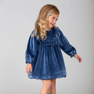 Blaues Kleid für Mädchen VERIPELI