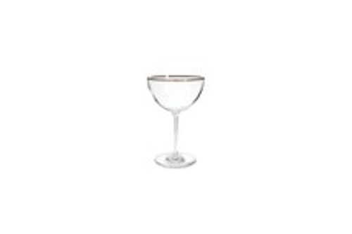 Champagne coupe 35cl gouden rand Elegance - set/2