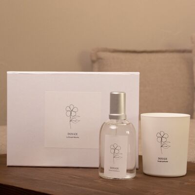 Box Candle and Room Mist - Sweet - Cotton Flower
