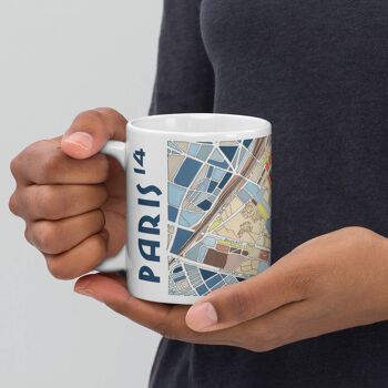 Mug illustré plan du 6ème arrondissement de PARIS 15