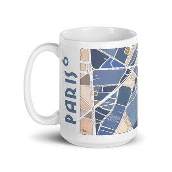 Mug illustré plan du 6ème arrondissement de PARIS 16