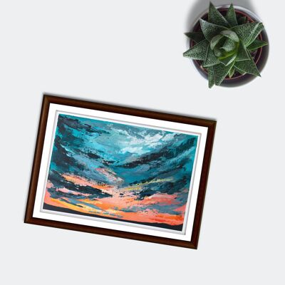 Turquoise Skies Fine Art Print 10 inches (w) x 8inches (h)