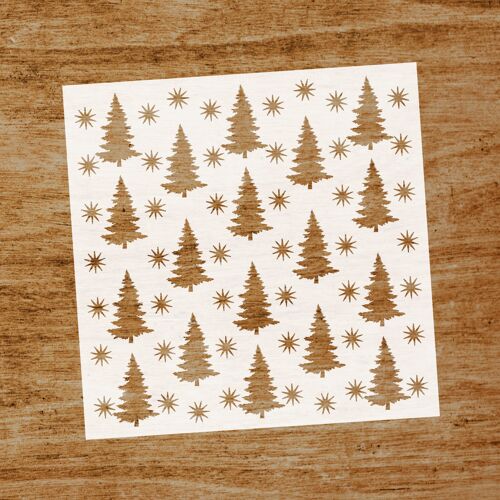 Stencil Abetos Navidad