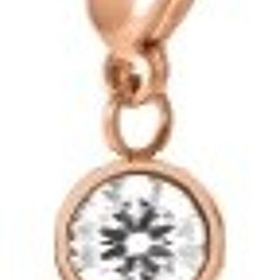 Charm Cosmopolitan with a solitaire stainless steel rosé in the color of your choice