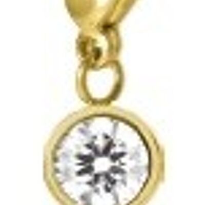 Charm Cosmopolitan with a solitaire stainless steel gold with the color of your choice