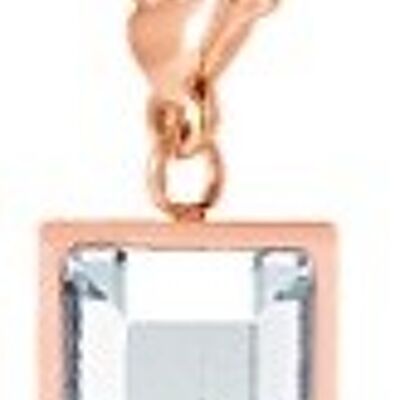 Charm Cosmopolitan with a solitaire square stainless steel rose with the color of your choice