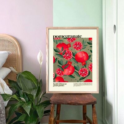 Pomegranate , Pomegranate Print , Fruit Print , Still Life , Summer Print , French Print , Fruit , Wall Art