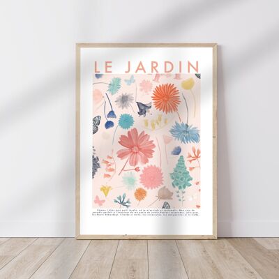 Le Jardin, Blumendruck, Gartendruck, Stillleben, Küchendruck, französischer Druck, Blume, Wandkunst, botanisch, botanischer Druck,
