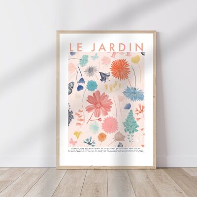 Le Jardin, Blumendruck, Gartendruck, Stillleben, Küchendruck, französischer Druck, Blume, Wandkunst, botanisch, botanischer Druck,