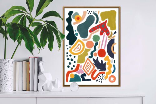 Abstract Shape Art , Abstract Print , Colourful Print , Modern Art , Living Room Print , French Print  , Wall Art  , Geometric Print , Snug