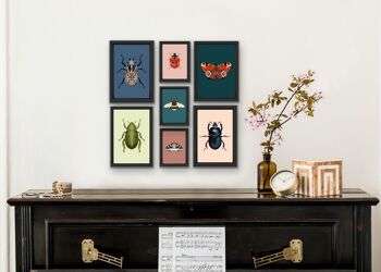 Magpie Moth Illustration originale, Moth Art Print, Insectes Gallery Wall, Vintage Insect Print, Enntomological Art Print, Moth Bug Print 2