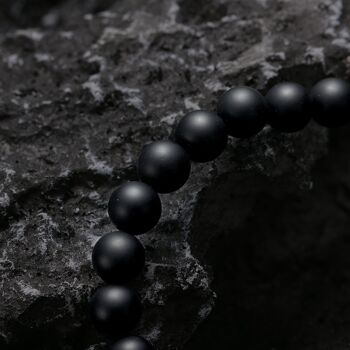 BRACELET EN PIERRE D'ONYX DE TERRE 4 3