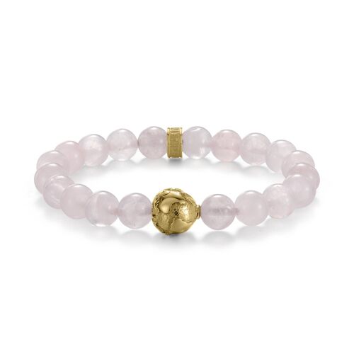 EARTH ROSE QUARTZ STONE BRACELET