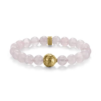 PULSERA TIERRA PIEDRA CUARZO ROSA