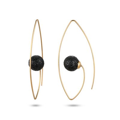 BOUCLES D'OREILLES KOURI NOIR STARDUST 2