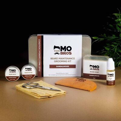 Mo Bros Sandalwood XL Beard Maintenance Grooming Kit